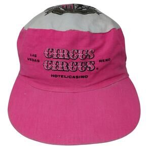 Circus Circus Las Vegas Reno Hotel/Casino Snapback Cap Pink One Size Adjustable